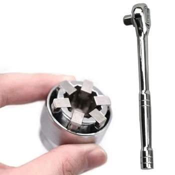 

2pcs/Set 3/8 Inch Wrench Socket 10-19mm Chrome Molybdenum Steel Universal Metric Furniture Car Repair Hand Tools