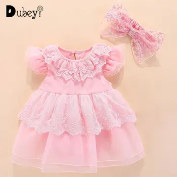 

Summer Baby Girl Princess Dress for 1st Birthday Party Infant Girl Baptism Costumes Toddler Girl Clothing Lace Kids Dress