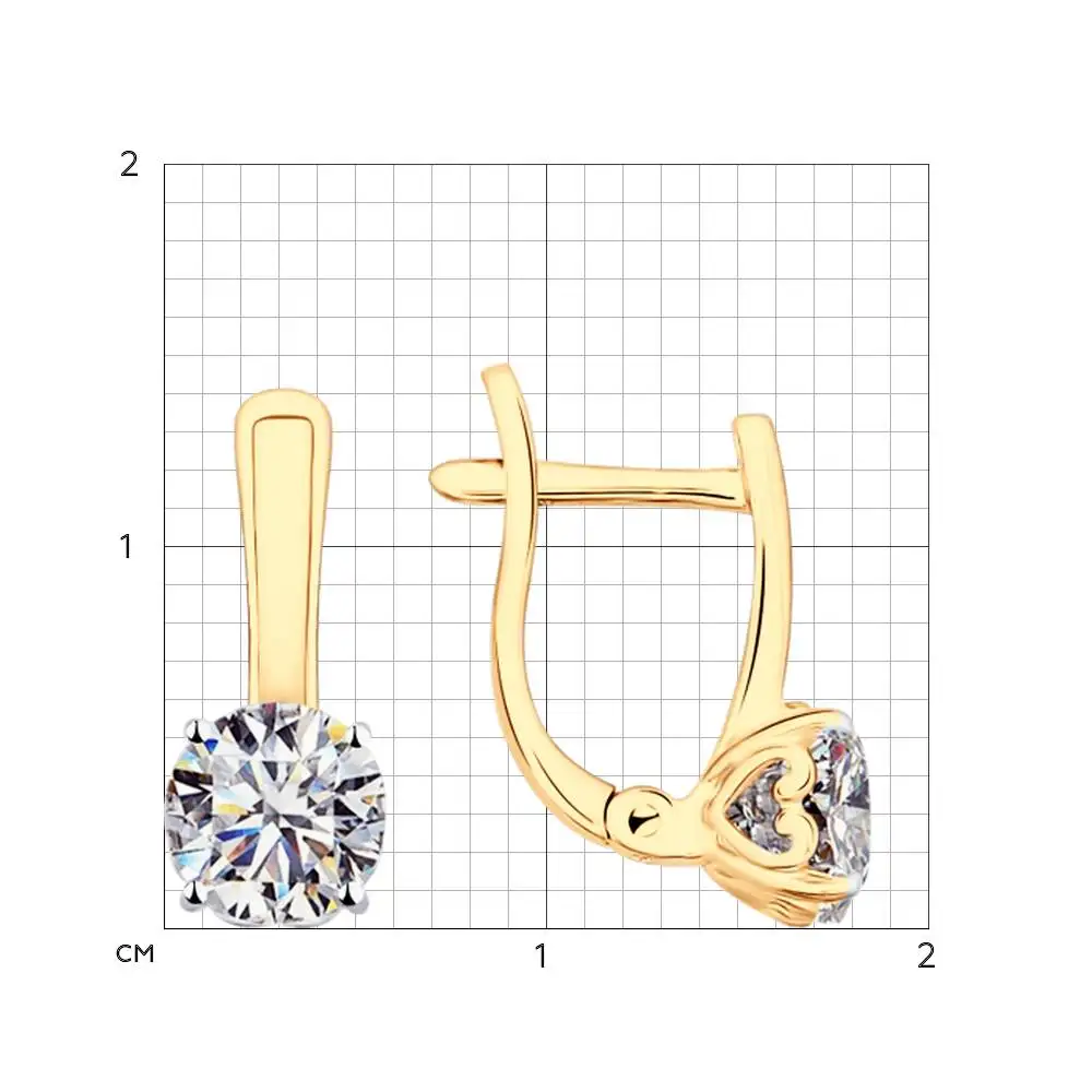 Серьги SOKOLOV из серебра со Swarovski Zirconia
