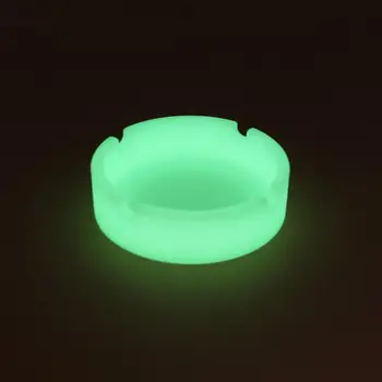 

1pc Portable Camouflage Soft Silicone Rubber Round Ashtray Luminous Round Ashtray Bracket Smoking Accessories