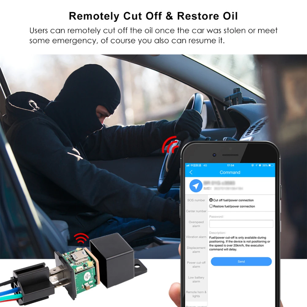  Relais Stil Auto Fahrzeug GPS Locator GSM echtzeit Schock Alarm Tracking Gerät Automobil маска каме