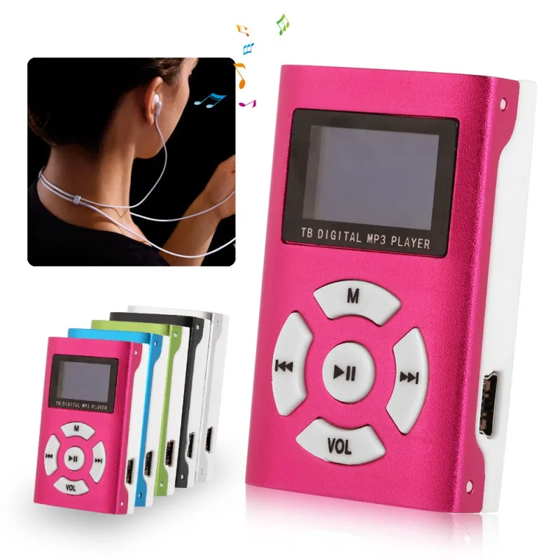 USB мини MP3 плеер с ЖК экраном Поддержка Micro SD TF карты стильный дизайн Спорт