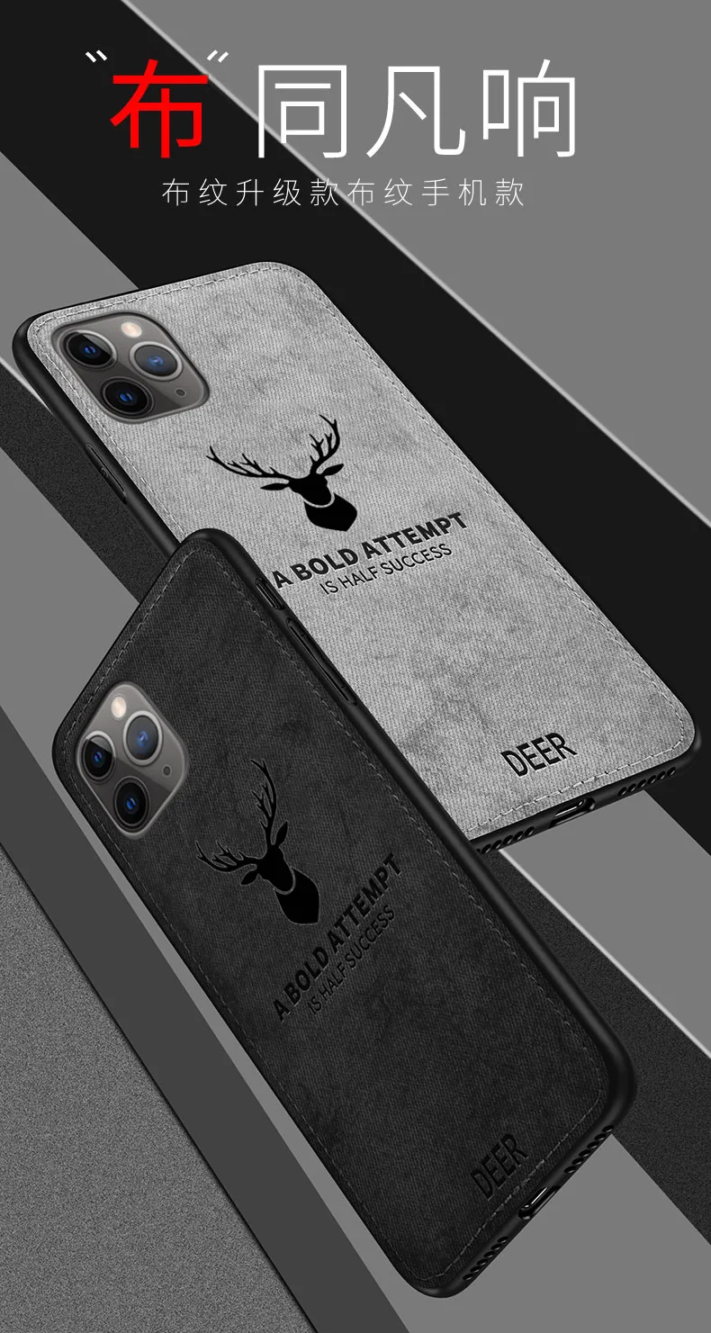 For Apple iphone 12 Pro Max Case Luxury Soft STPU+Hard fabric Deer Protective Back Cover Case for iphone 12 12PRO 12MAX iphone12 iphone 12 pro wallet case