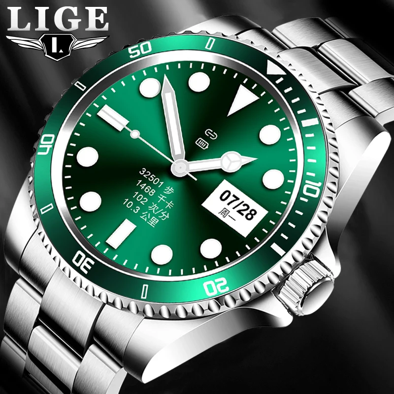 

LIGE Bluetooth Call Smart Watch Men Sleep Monitoring Multi-sports Mode Watch Music Control Waterproof Smartwatch for Android iOS