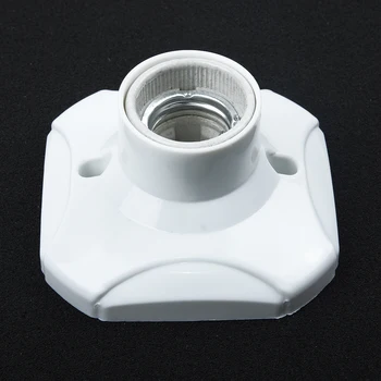 

1 X White E27 Lamp Base With CERAMIC LINER Screw Light Bulb Socket Holder Tool