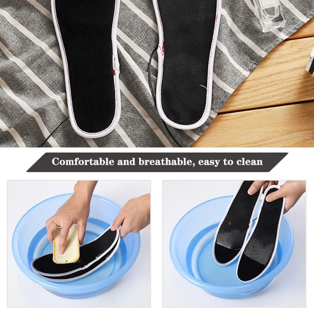 Electric Heated Insole Foot Warmers Washable Three- stage temperature control heating insoles