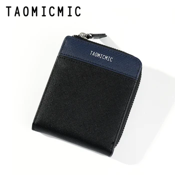 

Men's wallet new contrast color men's wallet casual multi-function Coin purse seven-character zipper short wallet cartera hombre