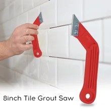1 шт. 8 дюймов профессиональная очистка плитка Затирка пила угловая ручка Затирка лезвие ручной инструмент профессиональная Затирка пила плитка зазор
