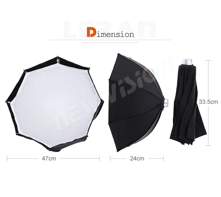 AD-S7 Multifunctional Soft Box Octagonal Honeycomb Grid Umbrella Softbox for WIT