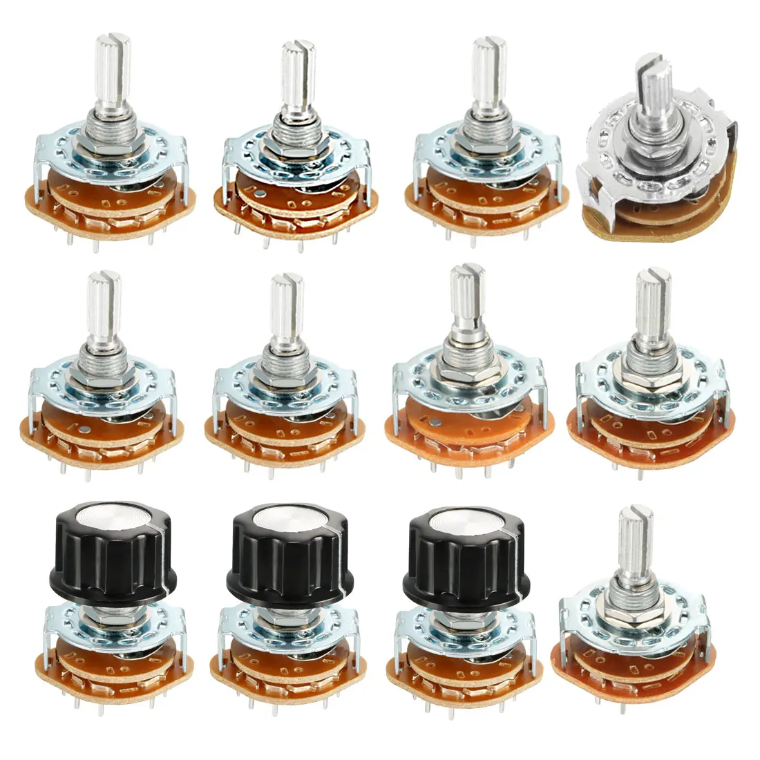 2.55€ 21% de réduction|Uxcell – interrupteur rotatif 1/2/3/4 boutons 3/4/5 positions sélectionnables, 1 à 2 emplacements pour appareils électroniques | AliExpress