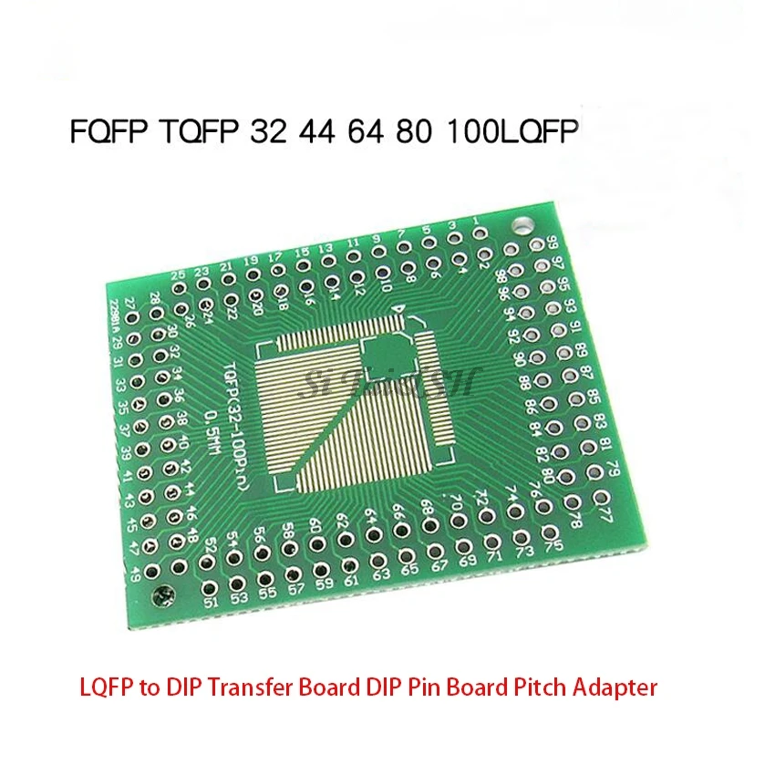 5 шт. FQFP TQFP 32 44 64 80 100 LQFP для DIP передачи платы Pin плата шаг адаптер | Электронные