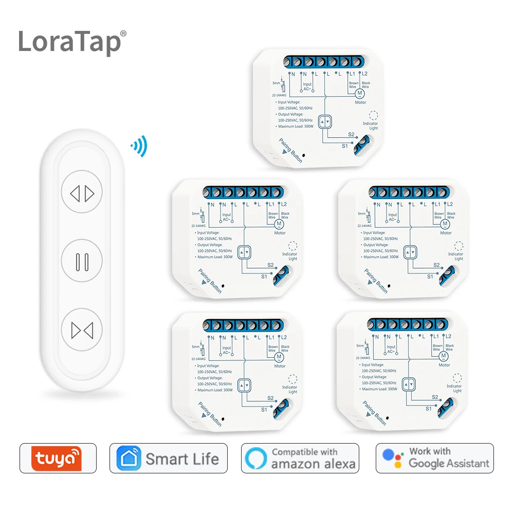 Tuya Smart Life Curtain Switch Module Remote Control Blinds Roller Shutter RF+WIFI App Timer Google Home Aelxa Echo Smart Home afbeelding