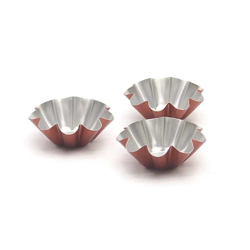 Non-Stick 3pcsset Reusable Tart Mold Chrysanthemum Cup Fruit Tarts Mold  Pie Pan Muffin Cake Mold Pan Quiche Pan Tart Tin 01