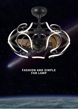 

Nordic Invisible Fan lights Frequency Conversion Chandelier with Remote Control for Home Bedroom Restaurant 220v Creative Simple