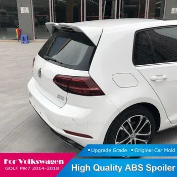 

Fit For Volkswagen GOLF MK7 2014 to 2018 Black Spoiler ABS Plastic Unpainted Color Rear Trunk Wing Tail Spoiler Car Stying 1Pcs