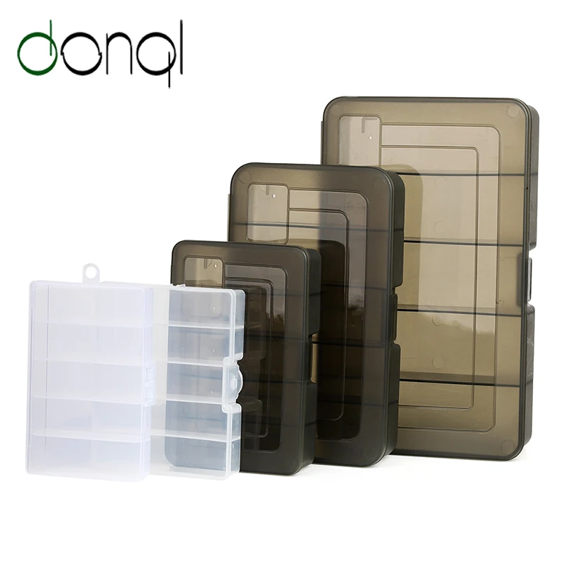 

DONQL Fishing Tackle Transparent Fishing Tackle Box 5 Layer Compartment Used For Fishing Lure Connector Accessories Storage