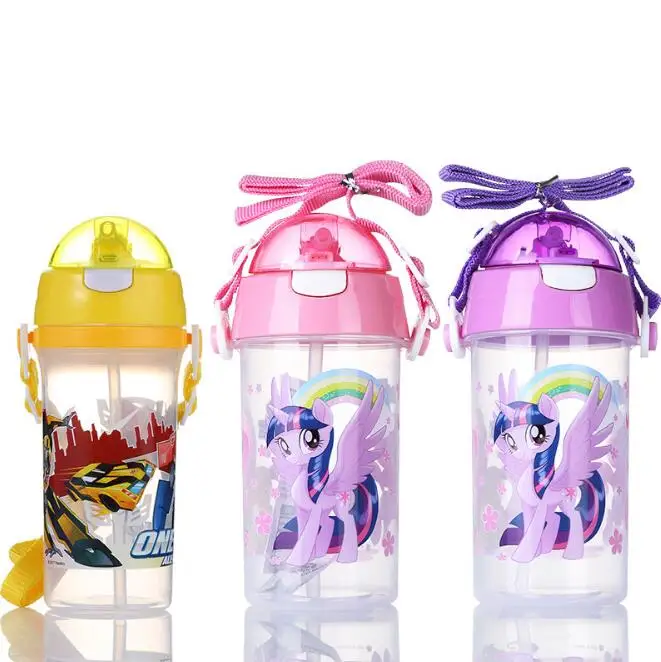 Новая натуральная my little pony Экологичная детская питьевая мультяшная вода 500 мл бутылки pp пластиковая соломинка бутылка детская игрушка, кукла