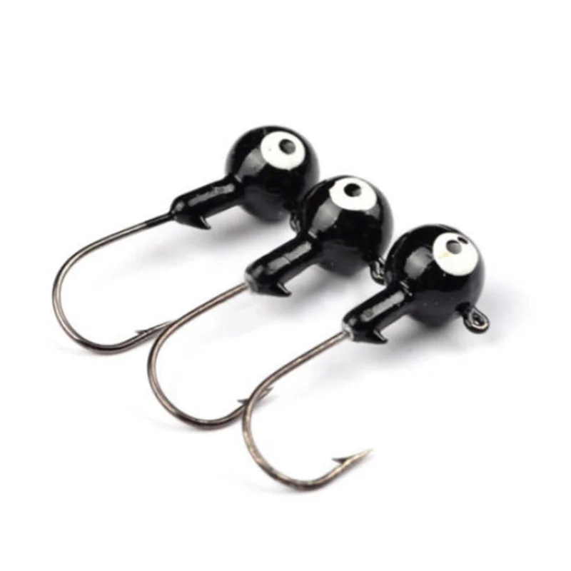 10pcs Fishing Hooks Lead Head Fish High Carbon Steel Catching Ocean river
