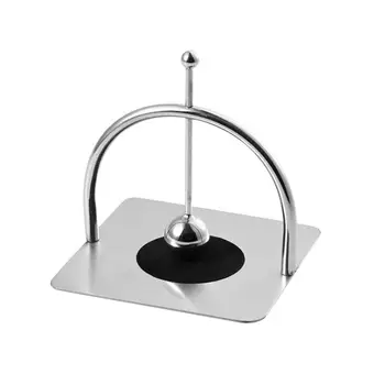 

1PC Stainless Steel Flat Napkin Holder Household Simple Tissue Countertop Stand with Pressure Bar for Kitchen Bedroom