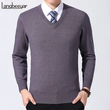 Новинка, модные брендовые мужские свитера, пуловер с круглым вырезом, облегающие вязаные Джемперы, толстая зимняя повседневная мужская одежда в Корейском стиле