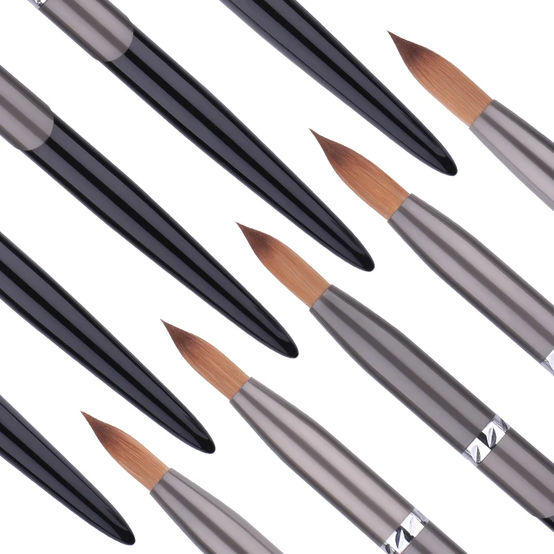

Acrylic Nail Brush Sharp Shape Professional Drawing Painting Lines Flowers Pencil Black Handle Nails Tools for Acrylic Powder