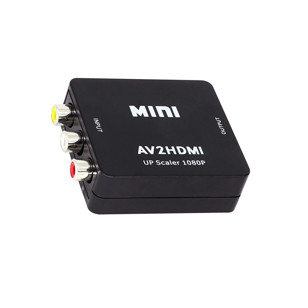 Мини AV в HDMI конвертер адаптер AV CVBS 3RCA в HDMI конвертер коробка 1080P видео AV2HDMI конвертер для HDTV PS3 PS4 DVD PC