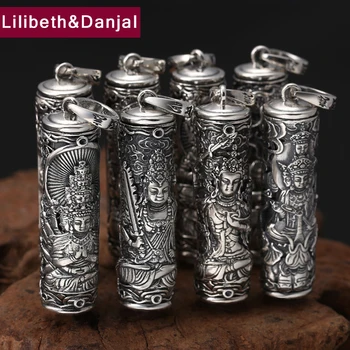 

Women Men Pendant 100% Real 925 Sterling silver Natal Buddha Zodiac signs Openable Gawu Box Necklace Pendant fine Jewelry P27