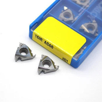 

10PCS 16IR AG60 H01 Inserts Aluminum Carbide Thread Cutter CNC Indexable Insert Internal Threading Turning Tool