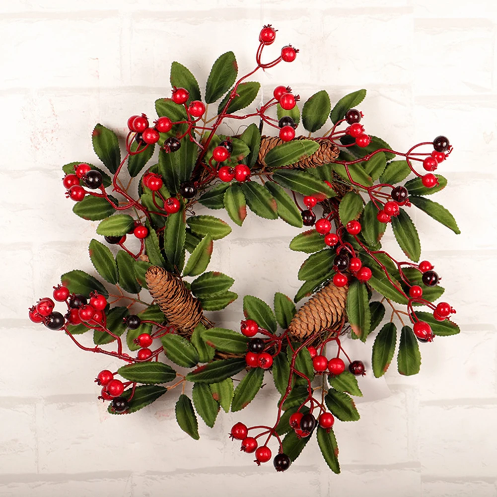 Pinecones Grape Twig Berries Festival Supplies Door Hanging Hanging Wreath Garland Christmas Decorations