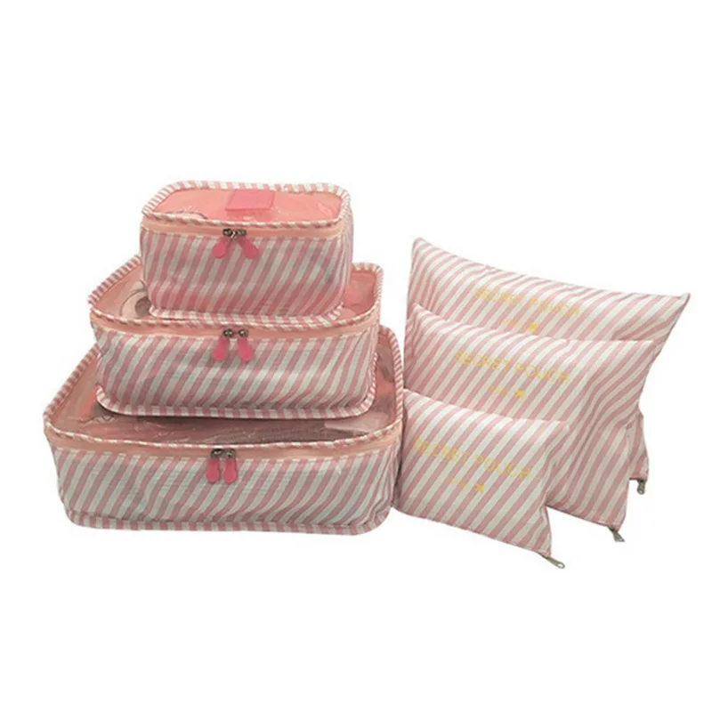 

Litthing 6Pcs/Set Travel Storage Bag Suitcase Closet Divider Container Clothing Tidy Packing Cubes Luggage Organizer Pouch