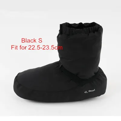 Black S size Зимние балетные национальные танцевальные туфли для взрослых современные танцевальные хлопковые теплые сапоги балерины - Цвет: Black S size