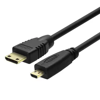 

0.3m/1m/1.8m HD 1080P Mini to Micro HDMI Male Converter Cable Cord for HDTV