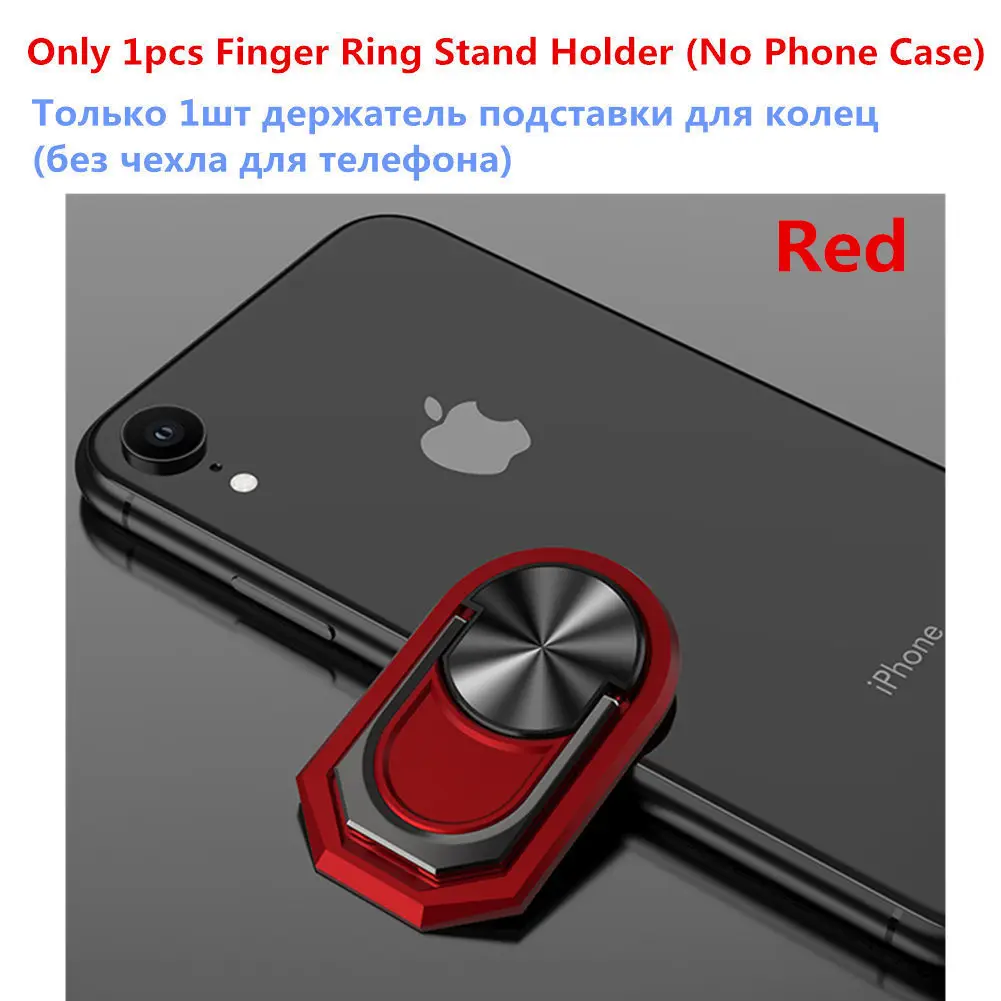 Кожаный держатель для карт, чехлы для телефонов OPPO Reno 10x Zoom Reno2 Z Ace, чехол для телефона OPPO Realme U1 2 3 5 Pro xt Reno 2 Z Fundas - Цвет: Ring Holder-Red