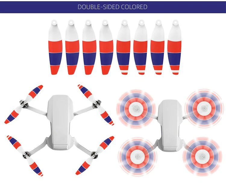 8 шт. 4726 Пропеллер для DJI Mavic Mini дронов 4726F цветной пропеллер быстрая установка МАЛОШУМНОЕ лезвие с инструментами для удаления аксессуаров