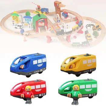 

Kids Electric Train Toys Electric Magnetic Train Toy Train Diecast Slot Toy Locomotive Plaything Wooden Track Toy