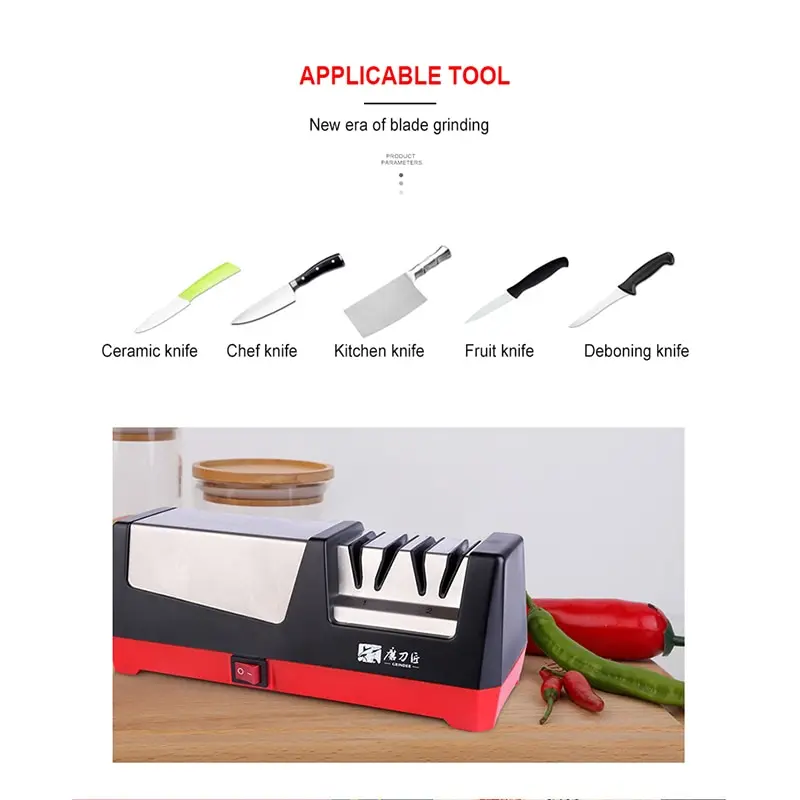 Multifunctional Professional Electric Kitchen Ceramic Knife Sharpener 110-250V Household Knives Kitchen Tools h2