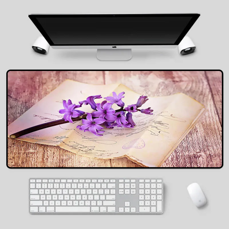 

XGZ Exquisite plant mouse pad hyacinth table pad home office game essential multi-size selection keyboard pad