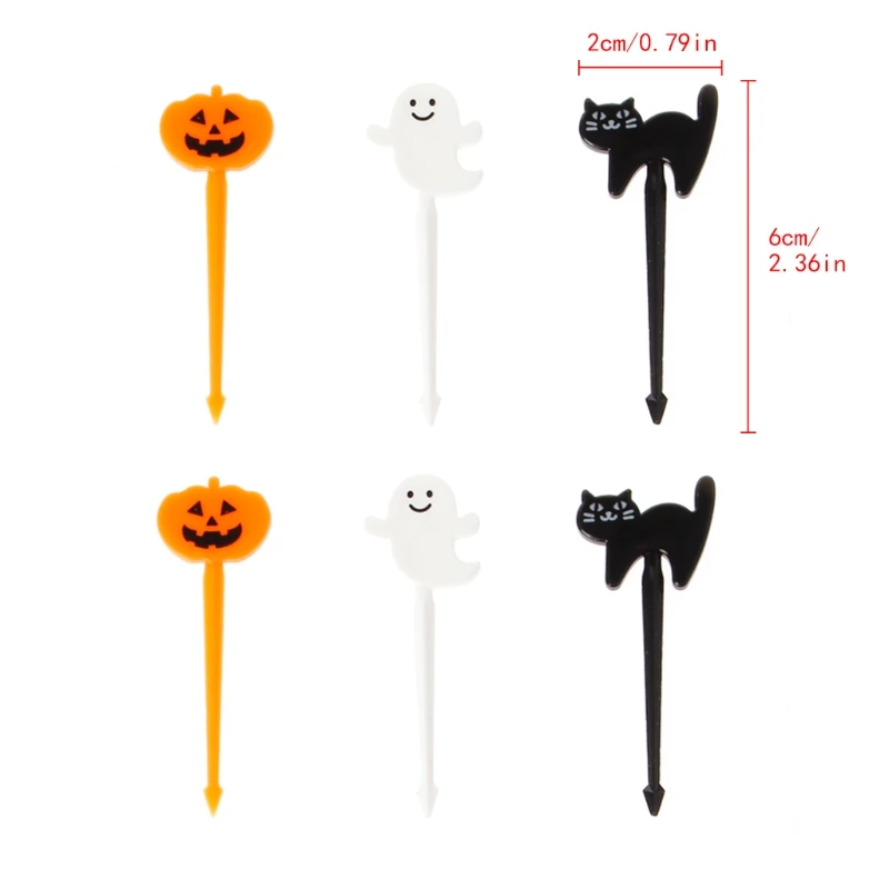 

Farm Cartoon Animal Fruit Fork Set Plastic Cute Toothpick Tableware Food Picks