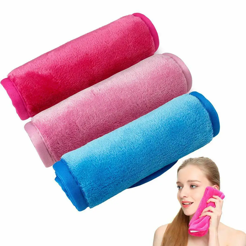 3pcs/set Makeup Remover Eraser Towel Reusable Magic Makeup Remover Wipes Facial Cleansing Towels Cloth