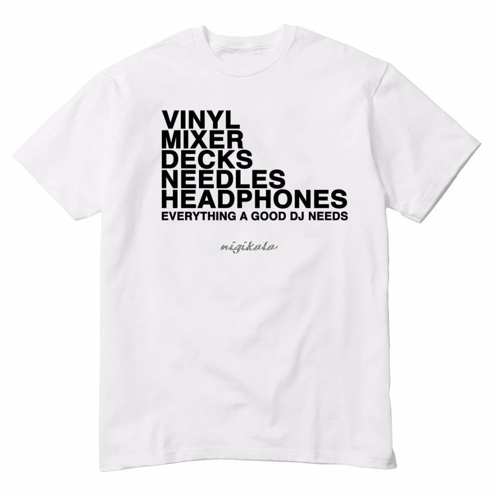 

Summer Round Neck Men's T Shirt Fashion Vinyl Dj Deejay Serato Scratch Live Technics 1200 Turntables Mixer Oldschool Tees