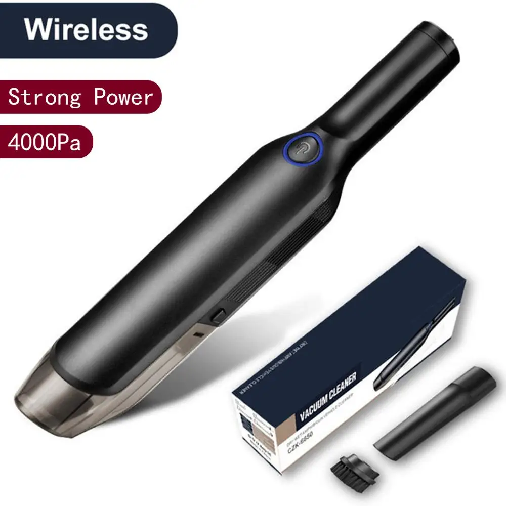 

Handheld Vacuum Cleaner Wireless 4000Pa High Power Portable Mini USB Cyclone Strong Suction Cordless Wet and Dry for Home Car