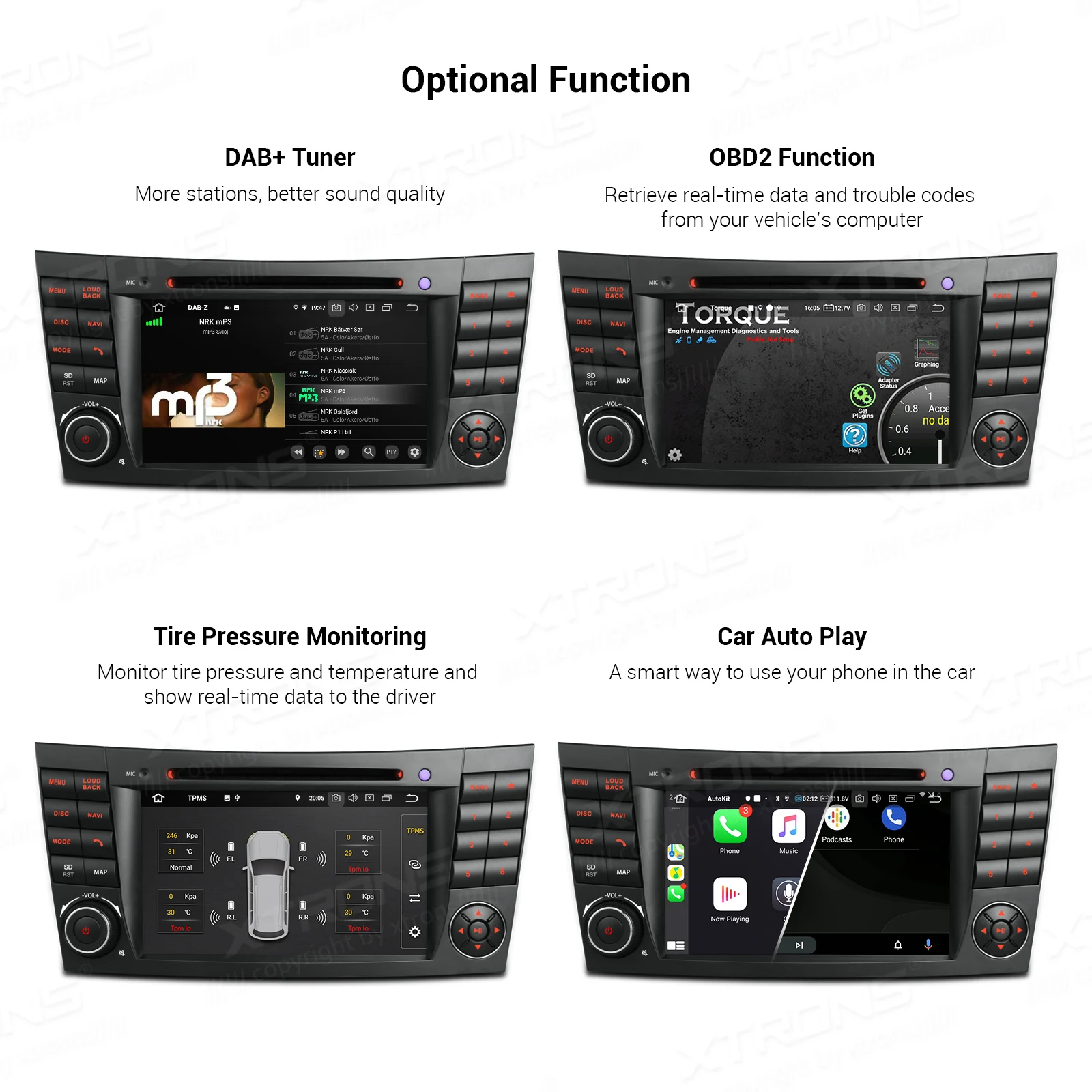 Автомобильный DVD плеер XTRONS PX5 Android 10 0 GPS OBD для Mercedes Benz E Class W211 E200 E220 E240 E270 E280 2002 2008 CLS