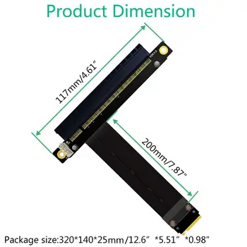 

32G/bps PCI-e 3.0 16x To M2 M.2 NVMe Key-M 2230 2242 2260 2280 Riser Card Gen3.0 L41E