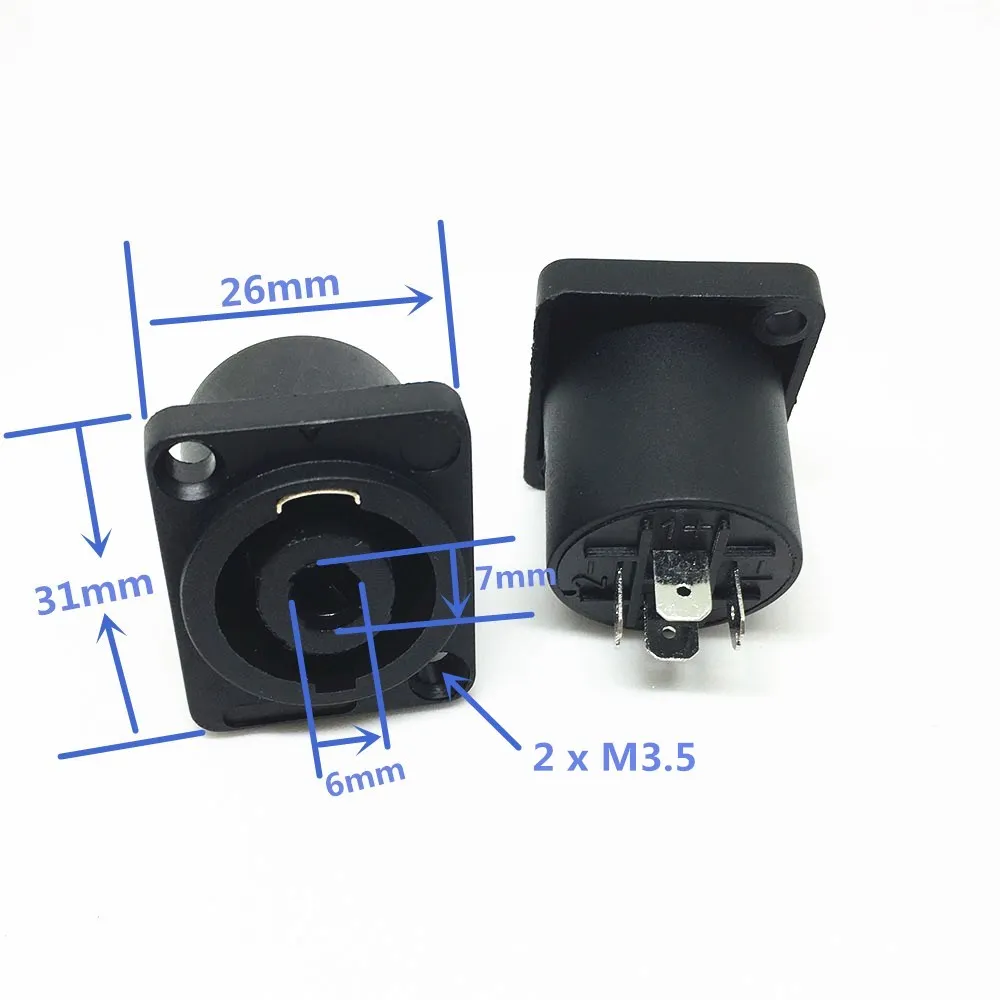 10x Speakon 4 Pin Buchse Kompatibel Audio Kabel Panel Socket Connector Hot ODDE 