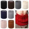 Hot Soft Unisex Brushed Knit Neck Warmer Circle Loop Snood Shawl Thicken Scarf Collar Cowl Go Out Wrap Winter Warm Accessories 1