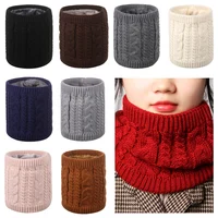 Hot Soft Unisex Brushed Knit Neck Warmer Circle Loop Snood Shawl Thicken Scarf Collar Cowl Go Out Wrap Winter Warm Accessories 1