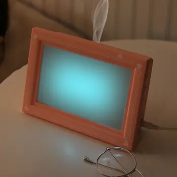 

MEXI 1PC Creative Photo Frame Essential Oil Diffuser Air Humidifier with Bluetooth Speaker Multifunction Ultrasonic Mist Maker