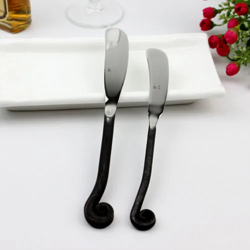 Gs Tableware 18-10 Stainless Steel Handmade Shaped Western Food Knife Butter One Big Small Two-piece | Дом и сад