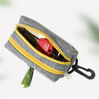 

Dog Poop Bag Holder Leash Attachment,waterproof Durable Portable Pet Zippered Waste Bag Dispenser For Outdoors Supplies New