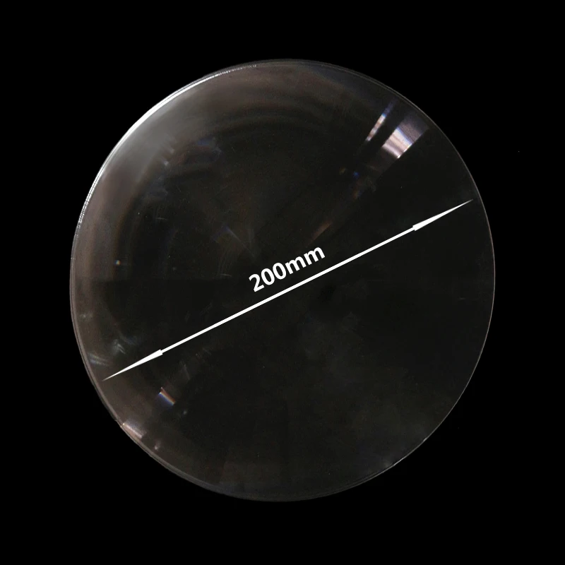 PMMA Acrylic Lens Magnifier Lens 200mm Round Circular Convex Lens Burning Lens Focused the Sun Ray Focus Length 70 100 150 200mm